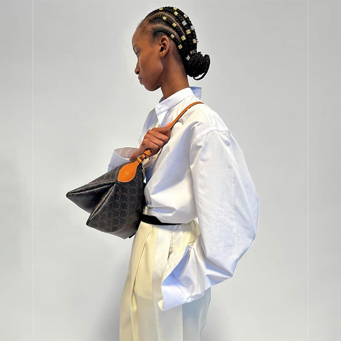 celine triomphe canvas duo zipped shoulder bag